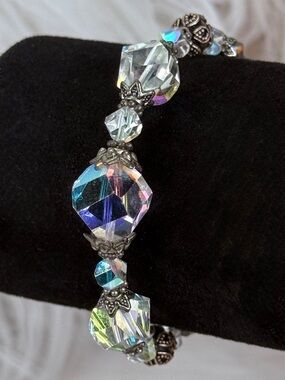 Beautiful reflective costume bracelet with toggle closure